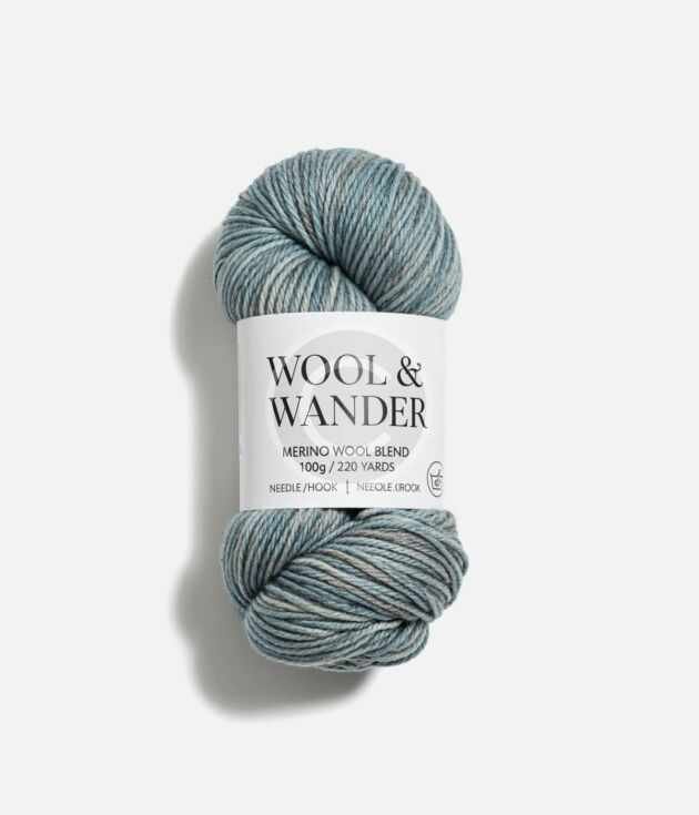 Wool & wander merino wool blend yarn - ocean blue